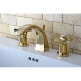 Millennium Two-Handle 3-Hole Deck Mount Widespread Bathroom Faucet with Brass Pop-Up