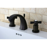 Millennium Two-Handle 3-Hole Deck Mount Widespread Bathroom Faucet with Brass Pop-Up
