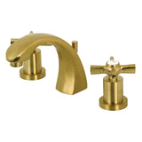 Millennium Two-Handle 3-Hole Deck Mount Widespread Bathroom Faucet with Brass Pop-Up
