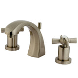 Millennium Two-Handle 3-Hole Deck Mount Widespread Bathroom Faucet with Brass Pop-Up