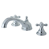 Vintage Two-Handle 3-Hole Deck Mount Roman Tub Faucet