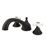 Vintage Two-Handle 3-Hole Deck Mount Roman Tub Faucet