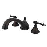 Vintage Two-Handle 3-Hole Deck Mount Roman Tub Faucet