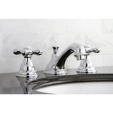 Royale Two-Handle 3-Hole Deck Mount Widespread Bathroom Faucet with Brass Pop-Up Drain