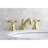 Royale Two-Handle 3-Hole Deck Mount Widespread Bathroom Faucet with Brass Pop-Up Drain