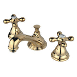 Royale Two-Handle 3-Hole Deck Mount Widespread Bathroom Faucet with Brass Pop-Up Drain