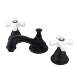 Royale Two-Handle 3-Hole Deck Mount Widespread Bathroom Faucet with Brass Pop-Up