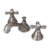 Royale Two-Handle 3-Hole Deck Mount Widespread Bathroom Faucet with Brass Pop-Up Drain