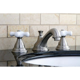 Royale Two-Handle 3-Hole Deck Mount Widespread Bathroom Faucet with Brass Pop-Up