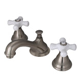 Royale Two-Handle 3-Hole Deck Mount Widespread Bathroom Faucet with Brass Pop-Up