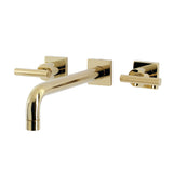 Manhattan Two-Handle 3-Hole Wall Mount Roman Tub Faucet