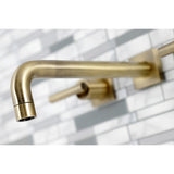 Manhattan Two-Handle 3-Hole Wall Mount Roman Tub Faucet