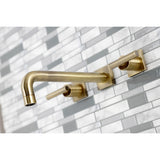 Manhattan Two-Handle 3-Hole Wall Mount Roman Tub Faucet