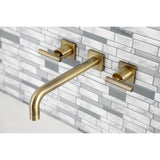 Manhattan Two-Handle 3-Hole Wall Mount Roman Tub Faucet