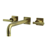 Manhattan Two-Handle 3-Hole Wall Mount Roman Tub Faucet