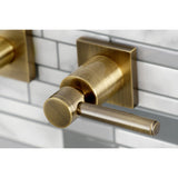 Concord Two-Handle 3-Hole Wall Mount Roman Tub Faucet