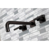 Manhattan Two-Handle 3-Hole Wall Mount Roman Tub Faucet