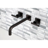 Manhattan Two-Handle 3-Hole Wall Mount Roman Tub Faucet