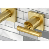 Manhattan Two-Handle 3-Hole Wall Mount Roman Tub Faucet