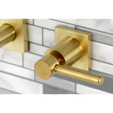 Concord Two-Handle 3-Hole Wall Mount Roman Tub Faucet