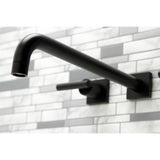 Manhattan Two-Handle 3-Hole Wall Mount Roman Tub Faucet