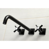 Millennium Two-Handle 3-Hole Wall Mount Roman Tub Faucet