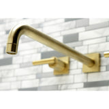 Manhattan Two-Handle 3-Hole Wall Mount Roman Tub Faucet