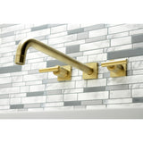 Manhattan Two-Handle 3-Hole Wall Mount Roman Tub Faucet