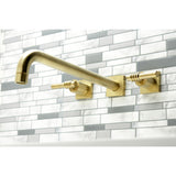 Milano Two-Handle 3-Hole Wall Mount Roman Tub Faucet