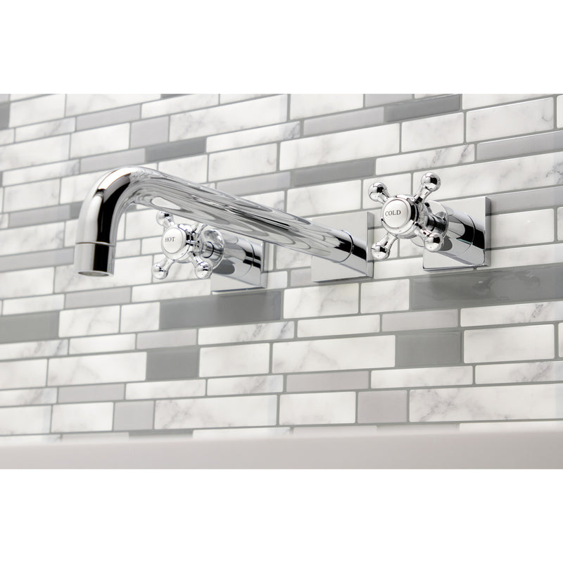 Metropolitan Two-Handle 3-Hole Wall Mount Roman Tub Faucet