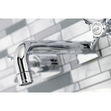 Essex Two-Handle 3-Hole Wall Mount Bathroom Faucet