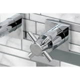 Concord Double-Handle 3-Hole Wall Mount Bathroom Faucet