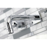 Milano Two-Handle 3-Hole Wall Mount Bathroom Faucet
