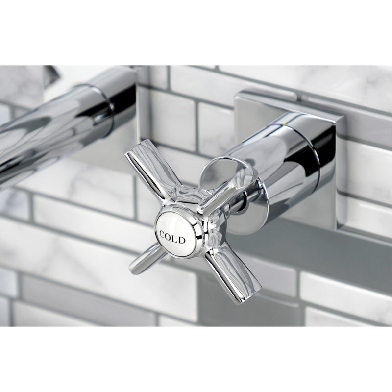 Millennium Double-Handle 3-Hole Wall Mount Bathroom Faucet