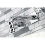 Millennium Double-Handle 3-Hole Wall Mount Bathroom Faucet