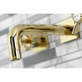 Millennium Double-Handle 3-Hole Wall Mount Bathroom Faucet