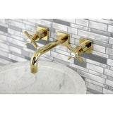Millennium Double-Handle 3-Hole Wall Mount Bathroom Faucet