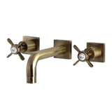 Essex Two-Handle 3-Hole Wall Mount Bathroom Faucet