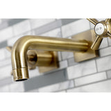 Millennium Double-Handle 3-Hole Wall Mount Bathroom Faucet