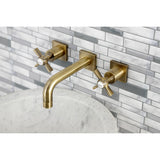 Millennium Double-Handle 3-Hole Wall Mount Bathroom Faucet
