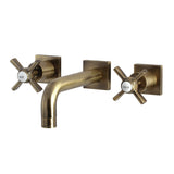 Millennium Double-Handle 3-Hole Wall Mount Bathroom Faucet