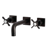 Essex Two-Handle 3-Hole Wall Mount Bathroom Faucet