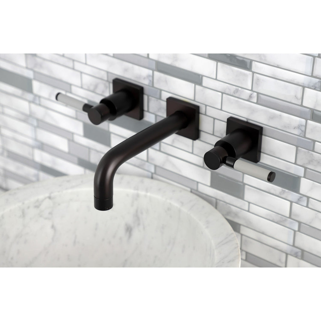 Kaiser Two-Handle 3-Hole Wall Mount Bathroom Faucet