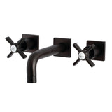 Millennium Double-Handle 3-Hole Wall Mount Bathroom Faucet