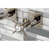 Essex Two-Handle 3-Hole Wall Mount Bathroom Faucet