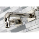 Essex Two-Handle 3-Hole Wall Mount Bathroom Faucet