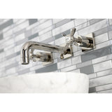 Essex Two-Handle 3-Hole Wall Mount Bathroom Faucet