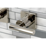 Manhattan Two-Handle 3-Hole Wall Mount Bathroom Faucet