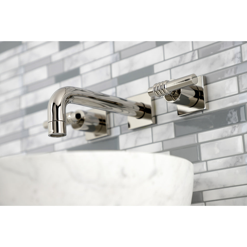 Milano Two-Handle 3-Hole Wall Mount Bathroom Faucet