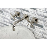Millennium Double-Handle 3-Hole Wall Mount Bathroom Faucet